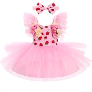 Strawberry Dress Berries Outfit Strawberry Girl Clothes First Birthday Sweet One